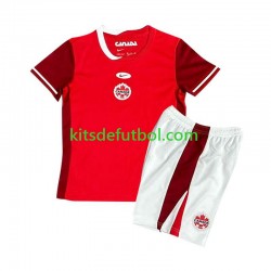 Equipación completa Niño Canadá 2024 Camiseta de local Manga Corta