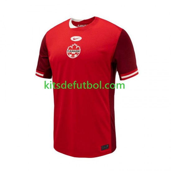 Canadá Copa America 2024 Hombre Camiseta Rojo de local Manga Corta