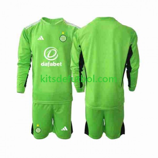 Equipación completa Niño Celtic Portero Camiseta de visitante 2023-2024 Manga Larga