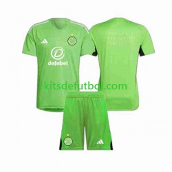 Equipación completa Niño Celtic Portero Camiseta de visitante 2023-2024 Manga Corta