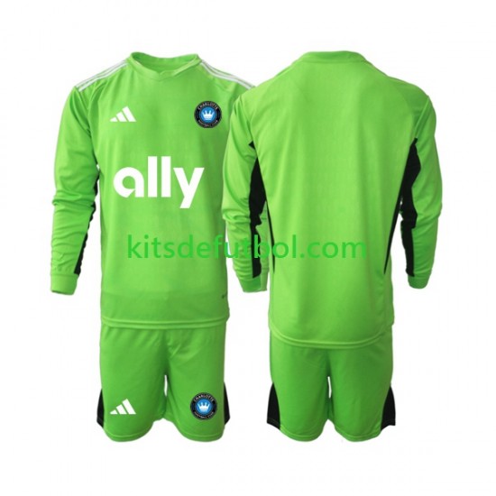 Equipación completa Niño Charlotte FC Portero Camiseta de local 2023-2024 Manga Larga