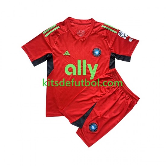 Equipación completa Niño Charlotte FC Portero 2023 Camiseta alternativa Manga Corta