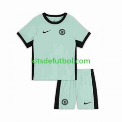 Equipación completa Niño Chelsea Camiseta alternativa 2023-2024 Manga Corta