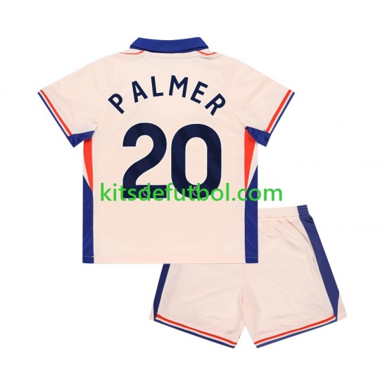 Equipación completa Niño Chelsea Cole Palmer 20 Camiseta de visitante 2024-2025 Manga Corta