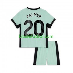 Equipación completa Niño Chelsea Cole Palmer 20 Camiseta alternativa 2023-2024 Manga Corta