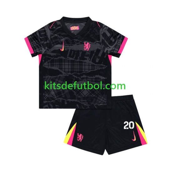 Equipación completa Niño Chelsea Cole Palmer 20 Camiseta alternativa 2024-2025 Manga Corta