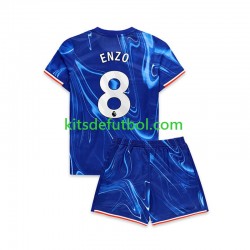Equipación completa Niño Chelsea Enzo 8 Camiseta de local 2024-2025 Manga Corta