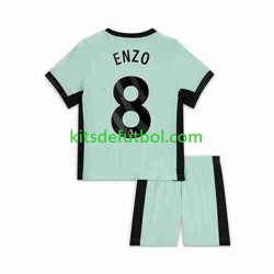 Equipación completa Niño Chelsea Enzo Fernandez 8 Camiseta alternativa 2023-2024 Manga Corta