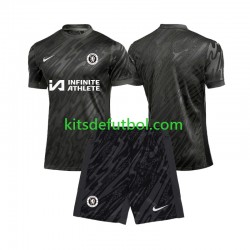 Equipación completa Niño Chelsea Portero Camiseta de visitante 2024-2025 Manga Corta