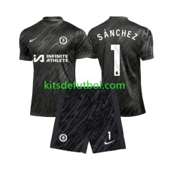 Equipación completa Niño Chelsea Portero Robert Sanchez 1 Camiseta de visitante 2024-2025 Manga Corta