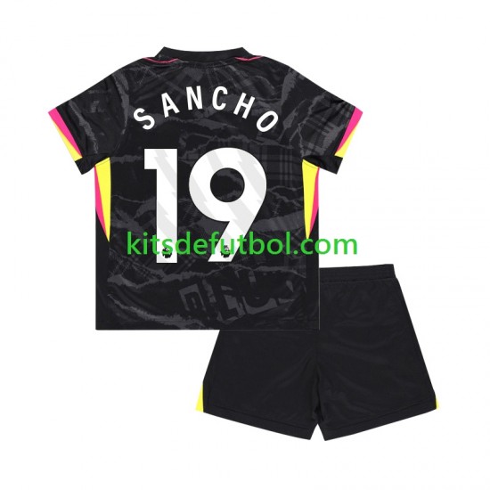 Equipación completa Niño Chelsea Jadon Sancho 19 Camiseta alternativa 2024-2025 Manga Corta