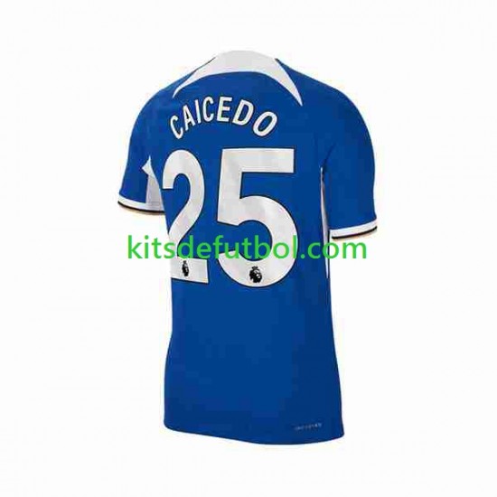 Chelsea Moises Caicedo 25 Hombre Camiseta de local 2023-2024 Manga Corta Chelsea Moises Caicedo 25 Hombre Camiseta de local 2023-2024 Manga Corta