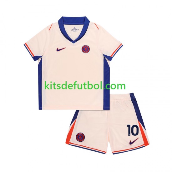 Equipación completa Niño Chelsea Mychajlo Mudryk 10 Camiseta de visitante 2024-2025 Manga Corta
