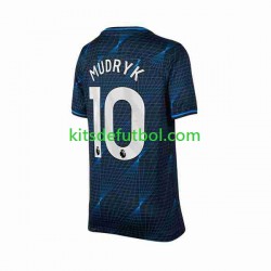 Chelsea Mykhaylo Mudryk 10 Hombre Camiseta de visitante 2023-2024 Manga Corta