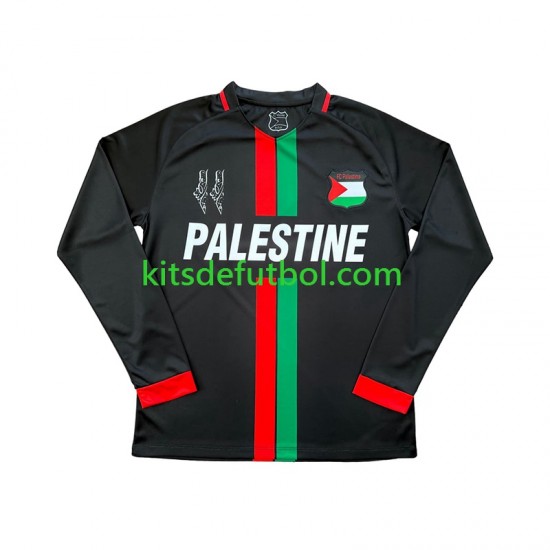 Club Deportivo Palestino Center Stripre Hombre Camiseta de local 2024-2025 Manga Larga
