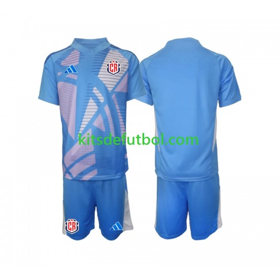 Equipación completa Niño Costa Rica Portero 2024 Camiseta Azul de local Manga Corta