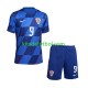 Equipación completa Niño Croacia Andrej Kramaric 9 Euro 2024 Camiseta de visitante Manga Corta