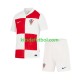 Equipación completa Niño Croacia Euro 2024 Camiseta de local Manga Corta