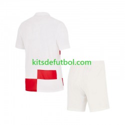 Equipación completa Niño Croacia Euro 2024 Camiseta de local Manga Corta