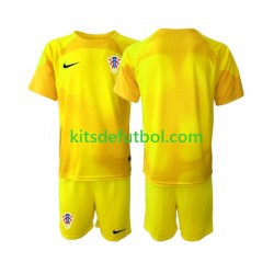 Equipación completa Niño Croacia Portero World Cup 2022 Camiseta de local Manga Corta