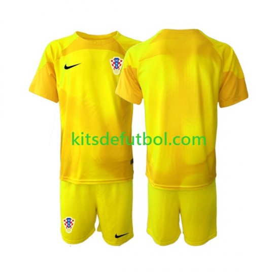 Equipación completa Niño Croacia Portero World Cup 2022 Camiseta de local Manga Corta Equipación completa Niño Croacia Portero World Cup 2022 Camiseta de local Manga Corta