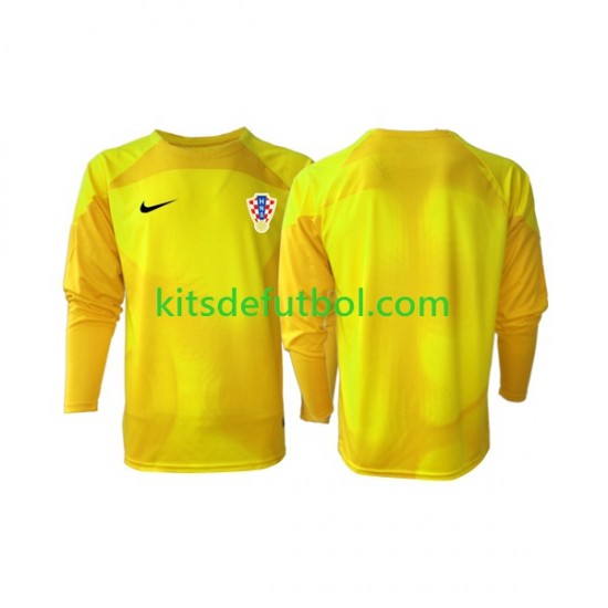 Croacia Portero World Cup 2022 Hombre Camiseta de local Manga Larga
