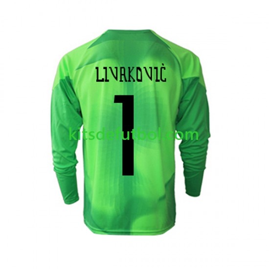 Croacia Portero Livakovic World Cup 2022 Hombre Camiseta de visitante Manga Larga