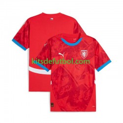 República Checa Euro 2024 Hombre Camiseta Rojo de local Manga Corta