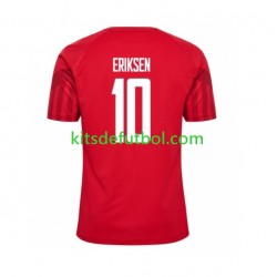 Dinamarca Christian Eriksen 10 World Cup 2022 Hombre Camiseta de local Manga Corta