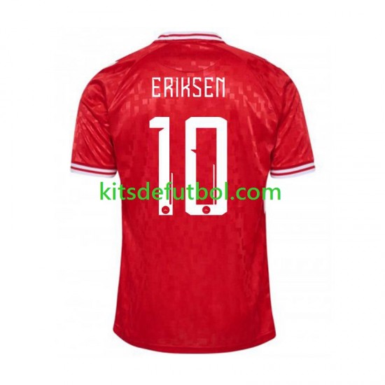 Dinamarca Eriksen 10 Euro 2024 Hombre Camiseta de local Manga Corta