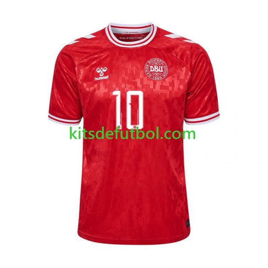 Dinamarca Eriksen 10 Euro 2024 Hombre Camiseta de local Manga Corta