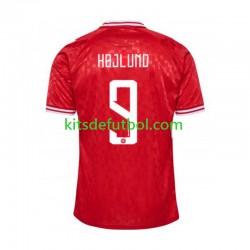 Dinamarca Hojlund 9 Euro 2024 Hombre Camiseta de local Manga Corta