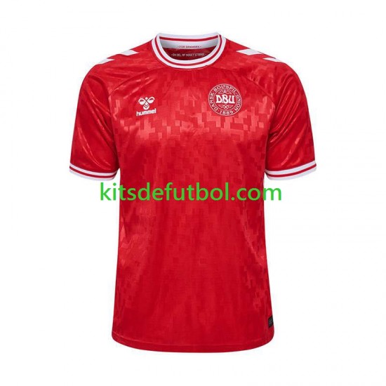 Dinamarca Euro 2024 Hombre Camiseta de local Manga Corta