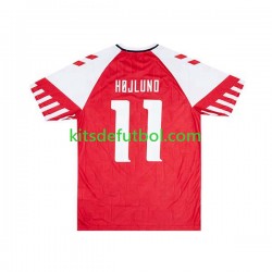 Dinamarca Rasmus Hojlund 11 Hombre Camiseta de local 2023-2024 Manga Corta