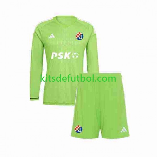 Equipación completa Niño Dinamo Zagreb Portero Camiseta de local 2023-2024 Manga Larga