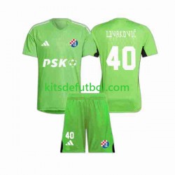 Equipación completa Niño Dinamo Zagreb Portero Livakovic 40 Camiseta de local 2023-2024 Manga Corta