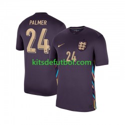 Inglaterra Cole Palmer 24 2024 Hombre Camiseta de visitante Manga Corta
