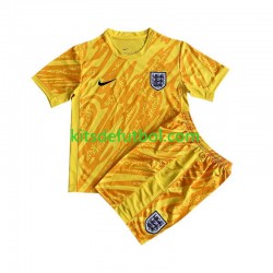Equipación completa Niño Inglaterra Portero Euro 2024 Camiseta Amarillo de visitante Manga Corta