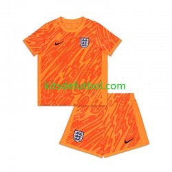 Equipación completa Niño Inglaterra Portero Euro 2024 Camiseta Naranja de local Manga Corta