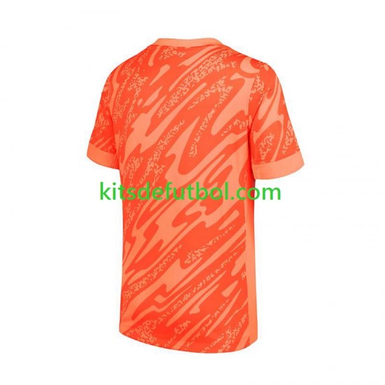 Inglaterra Portero Euro 2024 Hombre Camiseta Naranja de local Manga Corta
