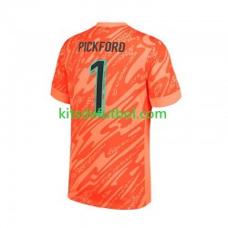 Inglaterra Portero Pickford 1 Euro 2024 Hombre Camiseta Naranja de local Manga Corta