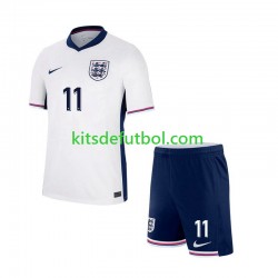 Equipación completa Niño Inglaterra Jack Grealish Euro 2024 Camiseta de local Manga Corta