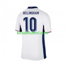 Inglaterra Jude Bellingham 10 Euro 2024 Hombre Camiseta Blanco de local Manga Corta