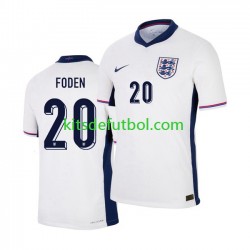 Inglaterra Phil Foden 20 Euro 2024 Hombre Camiseta de local Manga Corta