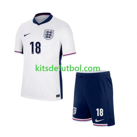 Equipación completa Niño Inglaterra Trent Alexander-Arnold 18 Euro 2024 Camiseta de local Manga Corta