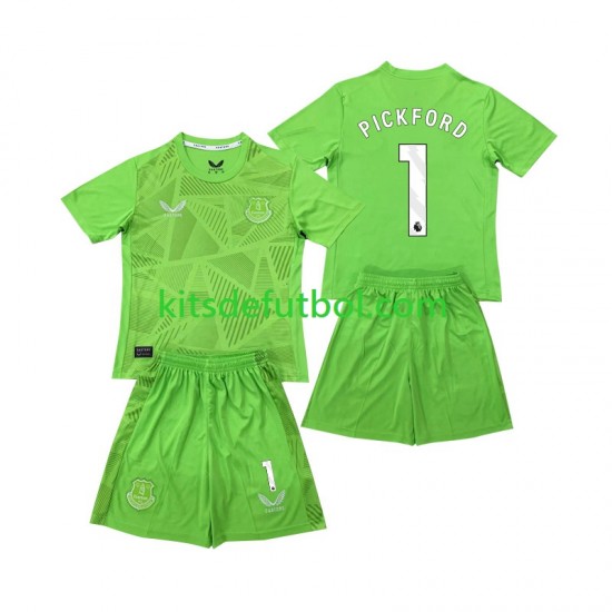 Equipación completa Niño Everton Portero Pickford 1 Camiseta de local 2024-2025 Manga Corta