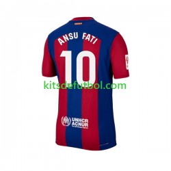 FC Barcelona Ansu Fati 10 Hombre Camiseta de local 2023-2024 Manga Corta