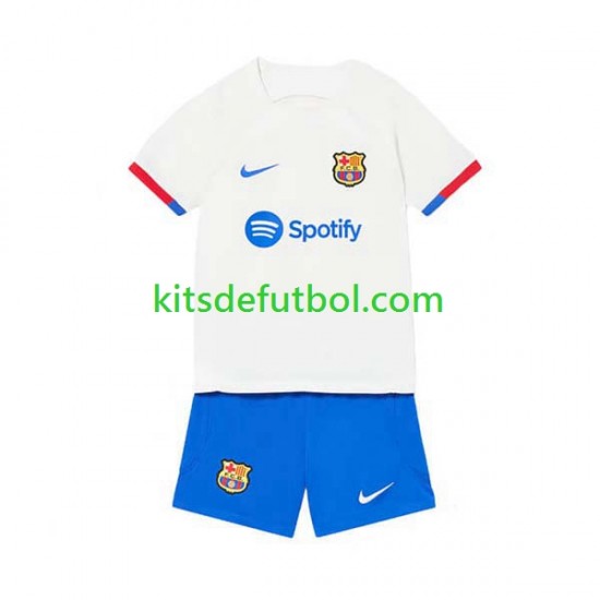 Equipación completa Niño FC Barcelona Camiseta de visitante 2023-2024 Manga Corta