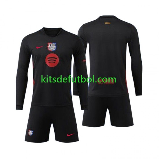 Equipación completa Niño FC Barcelona Camiseta de visitante 2024-2025 Manga Larga