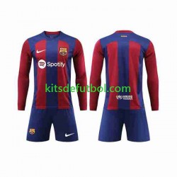 Equipación completa Niño FC Barcelona Camiseta de local 2023-2024 Manga Larga